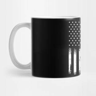 T-BALL MOM WHITE AMERICAN FLAG MONO Mug
